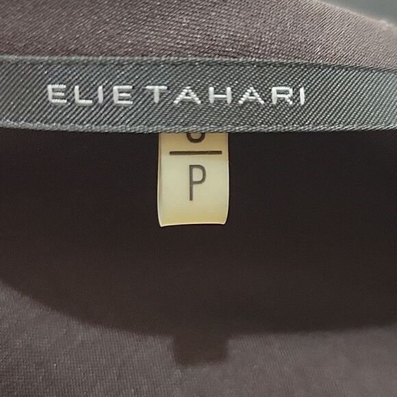 ELIE TAHARI Silk Brown Sequined Sleeveless Blouse Size Small - Picture 6 of 8